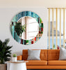 Stained Tempered Glass Wall Mirror