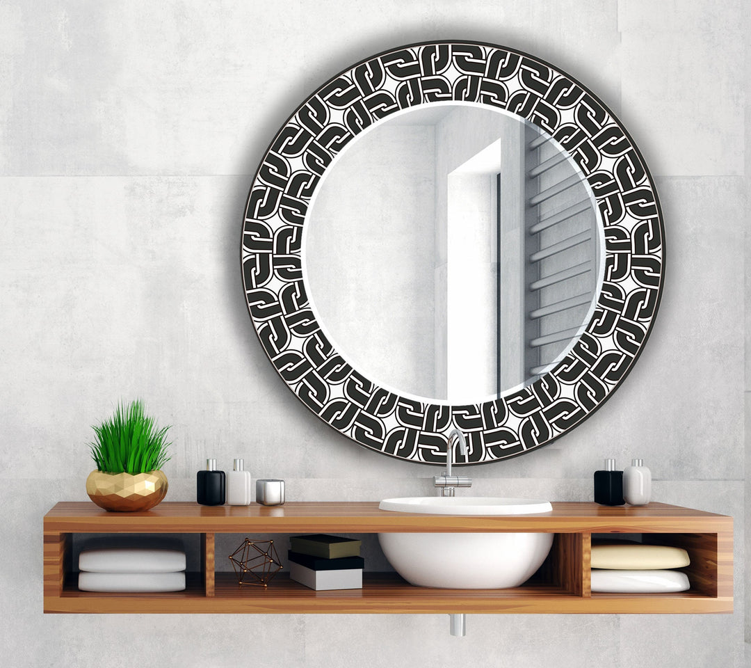 Black Round Wall Mirror Dining Room Mirror
