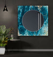 Marble Tempered Glass Wall Mirror