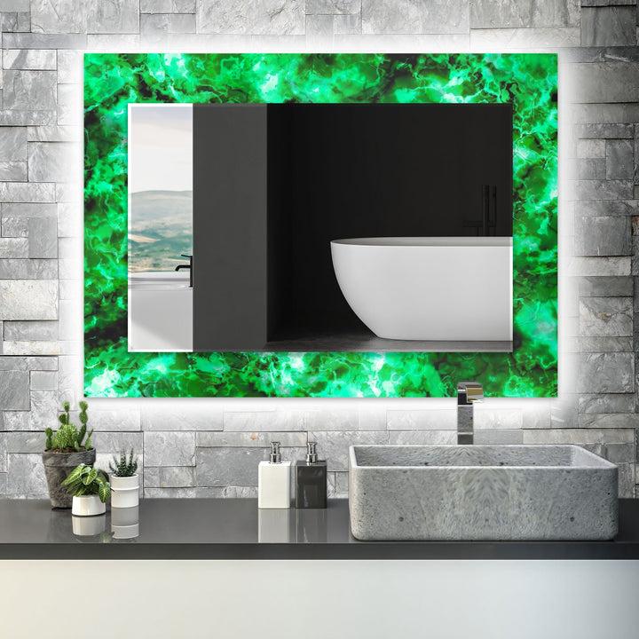 Black & Green Abstract Wall Mirror modern mirror
