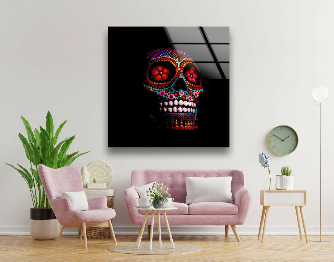 Sugar Calavera Mexican Skull Cool Glass Photos & Wall Art Decor