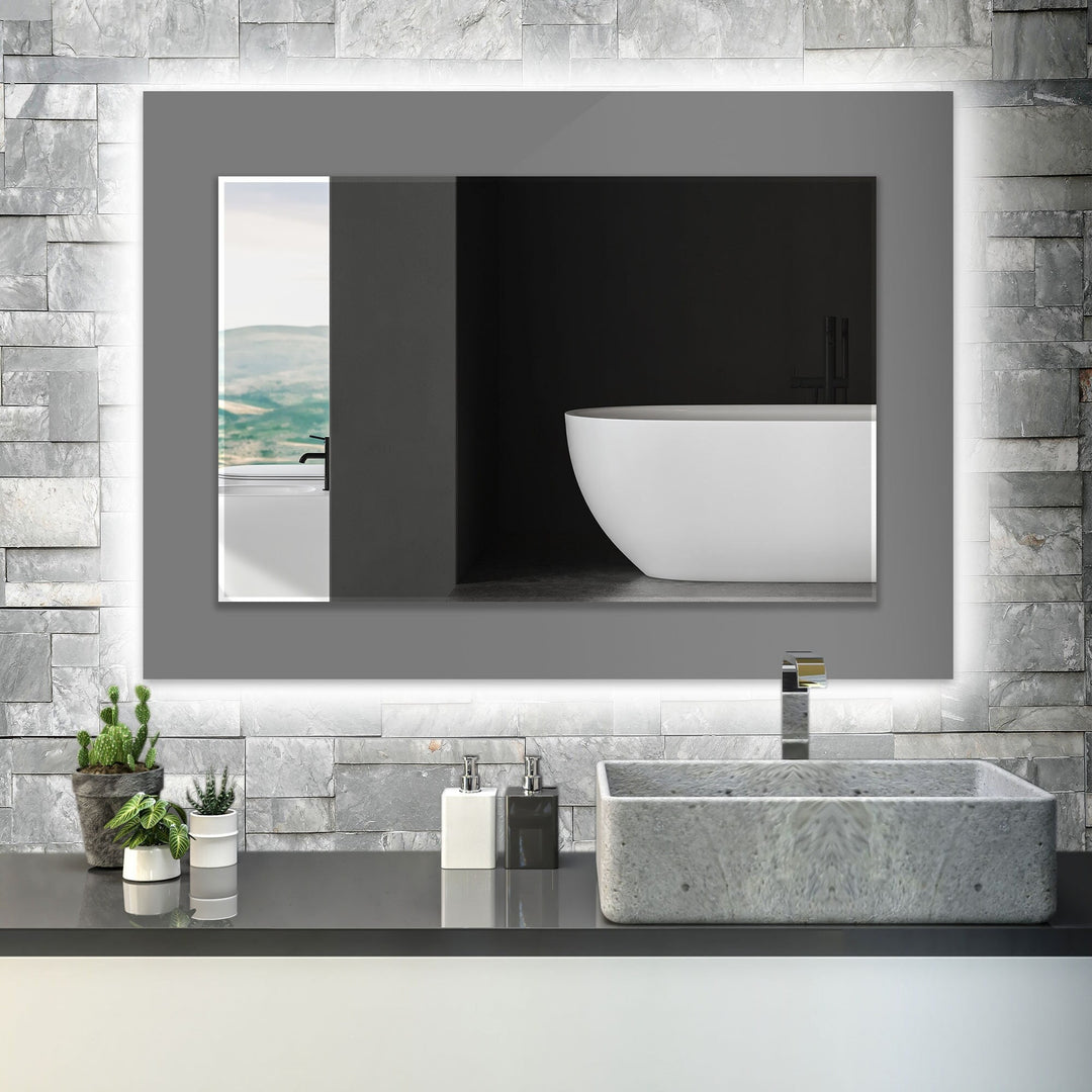 Dark Gray Wall Mirror Long Mirror
