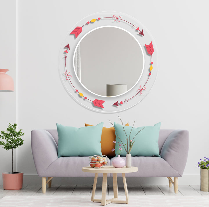 Transparent Arrow Round Wall Mirror mirror art
