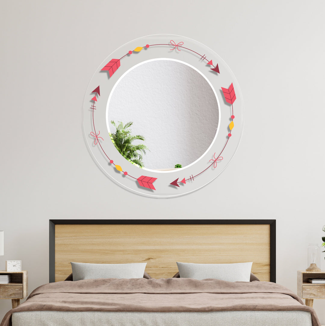 Transparent Arrow Round Wall Mirror large mirror
