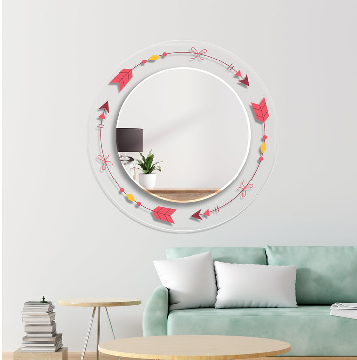 Transparent Arrow Round Wall Mirror large wall mirror
