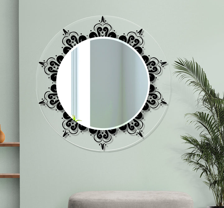 Transparent Round Wall Mirror living room mirror
