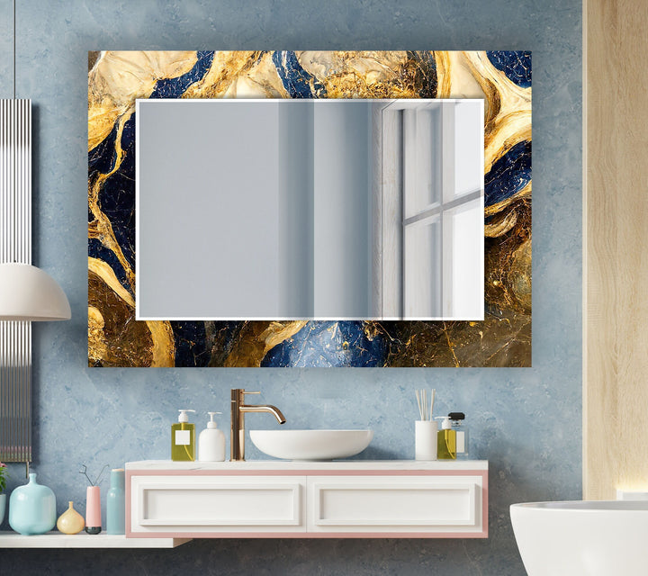 Golden Marble Wall Mirrors mirror art
