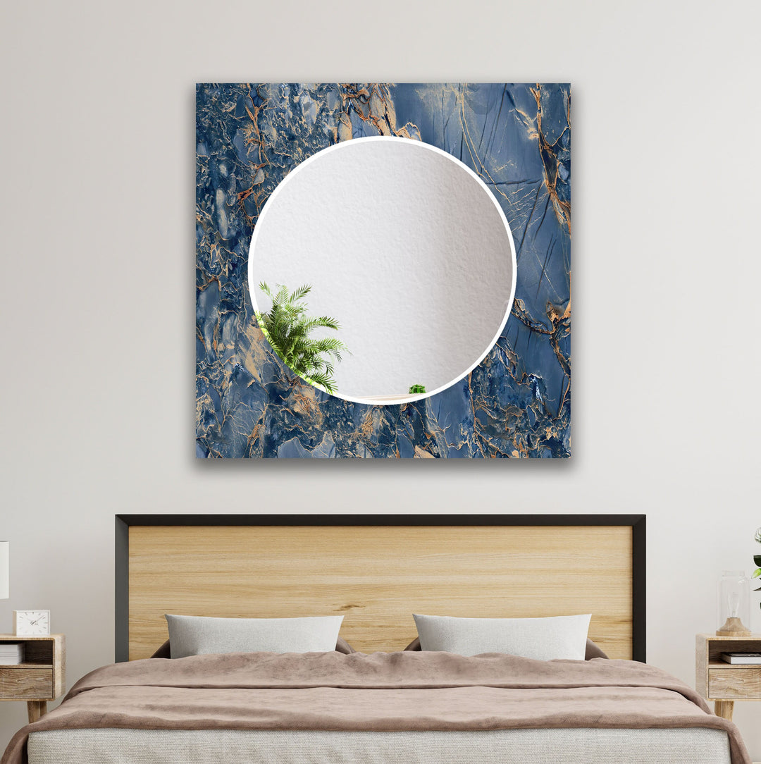 Blue & Brown Abstract Wall Mirror full body mirror
