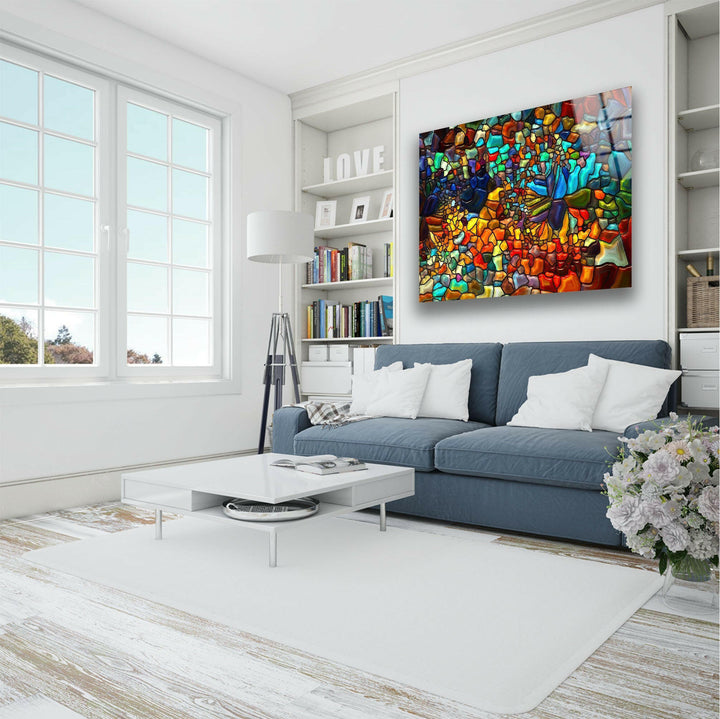 Colorful Mosaic Tempered Glass Wall Art - MyPhotoStation