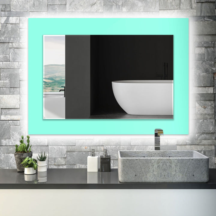 Vivid Light Green Wall Mirror Mosaic Mirror 
