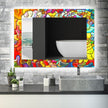 Stained Tempered Glass Wall Mirror