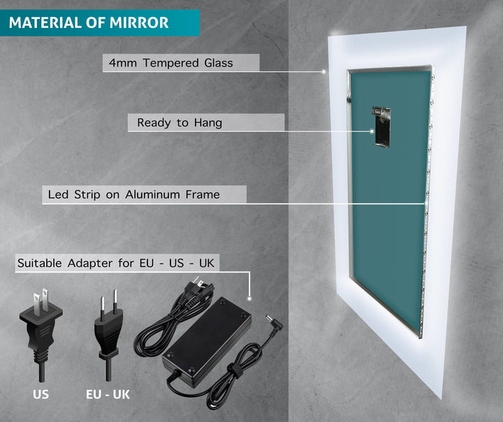 Vivid Blue Epoxy Wall Mirror