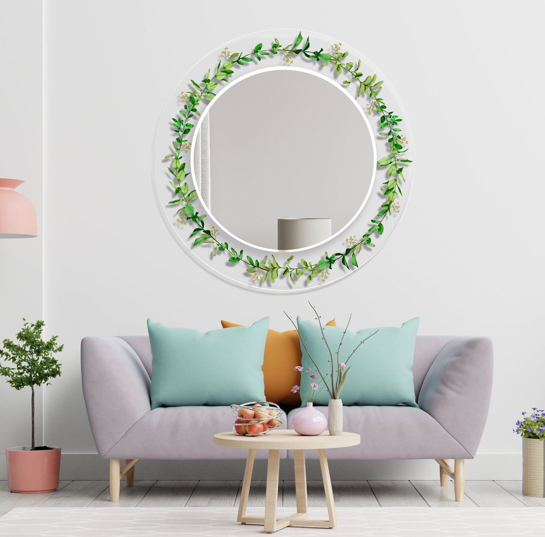 Transparent Green Round Wall Bedroom Wall Mirror
Mirror 