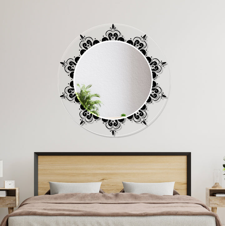 Transparent Round Wall Mirror Framed Mirror
