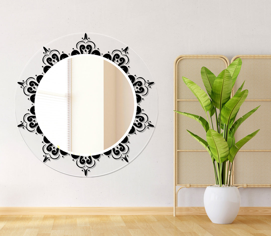 Transparent Round Wall Mirror dining room mirror
