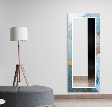 Marble Tempered Glass Wall Mirror