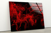 Red Smoke Abstract Tempered Glass Wall Art - MyPhotoStation