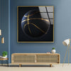 Gold Basketball Tempered Glass Wall Art - MyPhotoStation