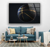 Gold Basketball Tempered Glass Wall Art - MyPhotoStation