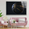 Gold Basketball Tempered Glass Wall Art - MyPhotoStation