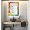 Stained Tempered Glass Wall Mirror