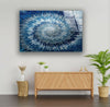 Blue Fractal Art Tempered Glass Wall Art - MyPhotoStation