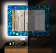 Stained Tempered Glass Wall Mirror