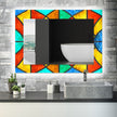 Stained Tempered Glass Wall Mirror