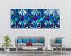 Blue Stained Tempered Glass Wall Art