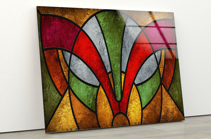 Stained Red & Green Glass Wall Art art glass wall art, glass wall art pictures