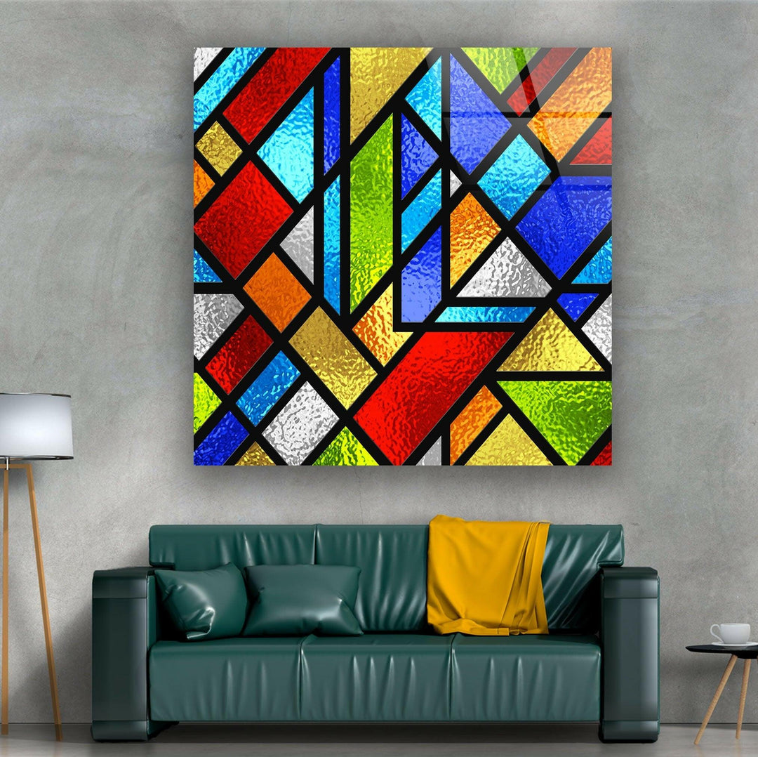 Fractal And Cool Stained Glass Wall Art custom glass photo prints, large glass prints