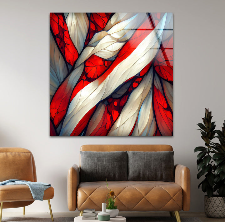 Stained Red Glass Wall Art glass wall decor, glass wall art decor