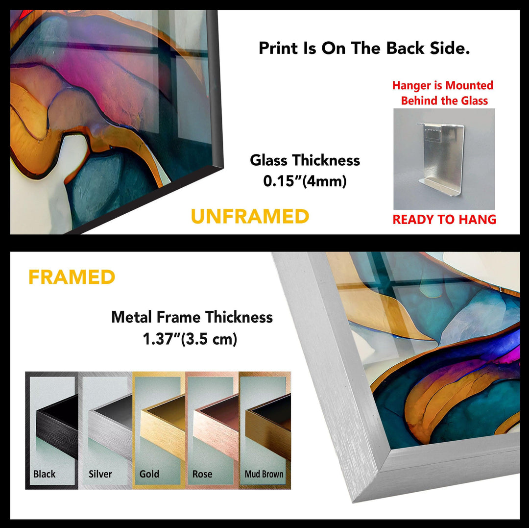 Stained Vivid Flower Glass Wall Art