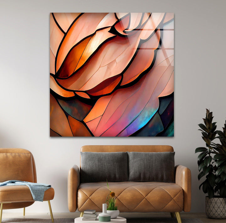 Stained Rose Glass Wall Art custom glass photo prints, large glass prints