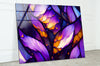 Purple Stained Glass Wall Art, Tempered Glass Wall Art, Glass Printing Wall Art