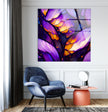 Purple Stained Glass Wall Art, custom glass pictures, glass art prints