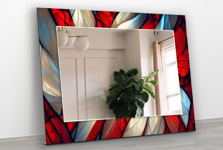 Colorful Stained Wall Mirror Modern Wall Mirror Entryway Mirror
