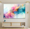 Abstract with water color tempered Glass Wall Art