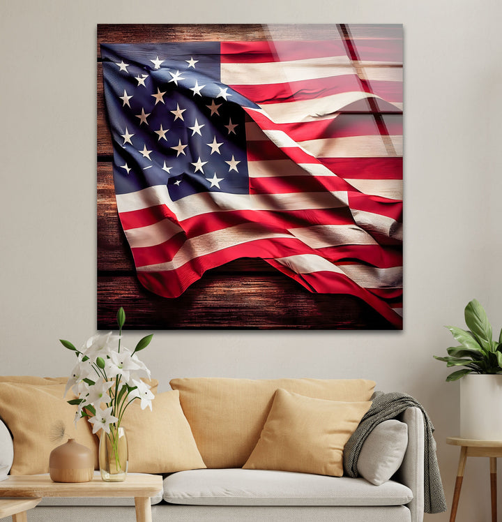 US Flag Glass Picture Prints & Cool Art Pieces