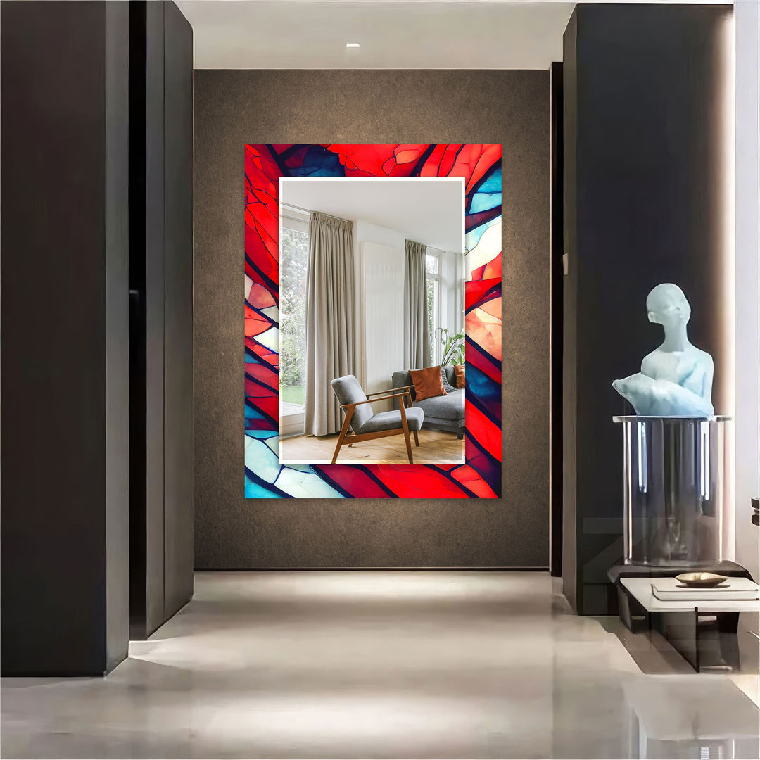 Red Abstract Wall Mirrors modern mirror
