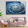 Blue Fractal Art Tempered Glass Wall Art - MyPhotoStation