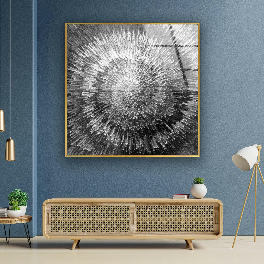 Silver Abstract Tempered Glass Wall Art - MyPhotoStation