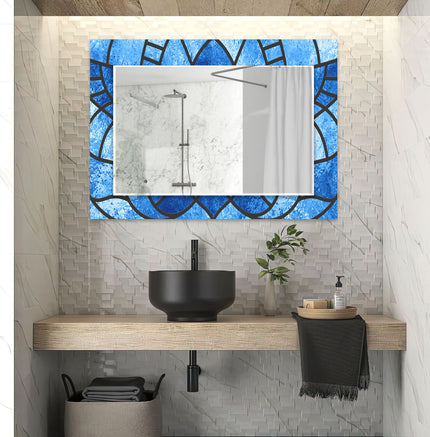 Stained Tempered Glass Wall Mirror