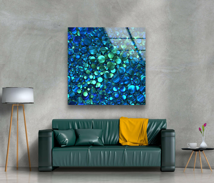 Blue Abstract Tempered Glass Wall Art - MyPhotoStation