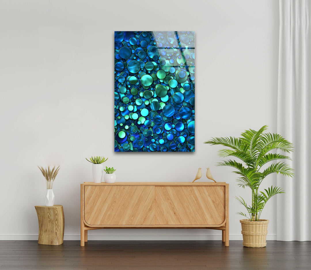 Blue Abstract Tempered Glass Wall Art - MyPhotoStation