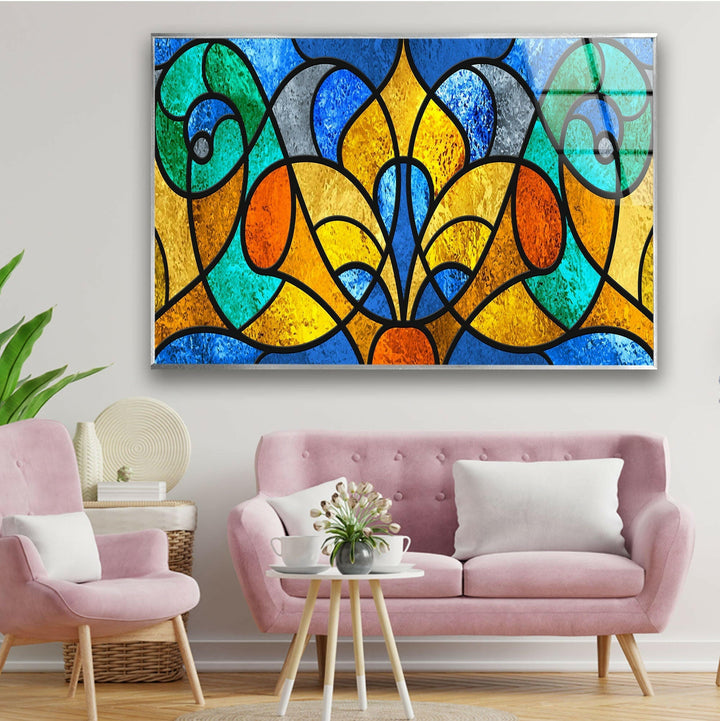 Stained Abstract Glass Wall Art glass art painting, glass art for the Wall