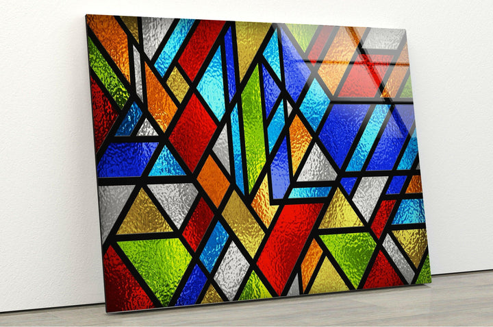 Fractal And Cool Stained Glass Wall Art glass image printing, glass prints from photos