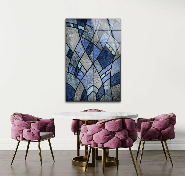 Blue Stained Decorative Glass Wall Art art glass wall art, glass wall art pictures