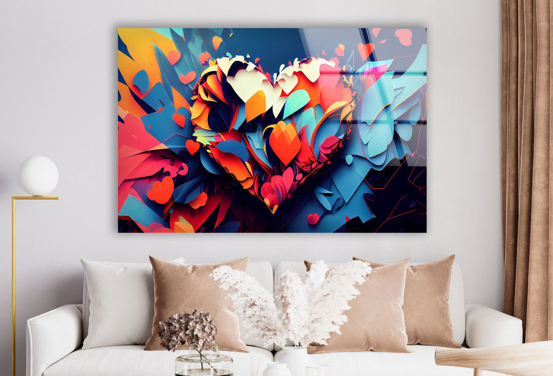 Heart Tempered Glass Wall Art - MyPhotoStation