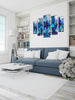 Blue Stained Tempered Glass Wall Art